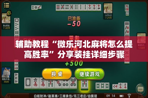 辅助教程“微乐河北麻将怎么提高胜率	”分享装挂详细步骤
