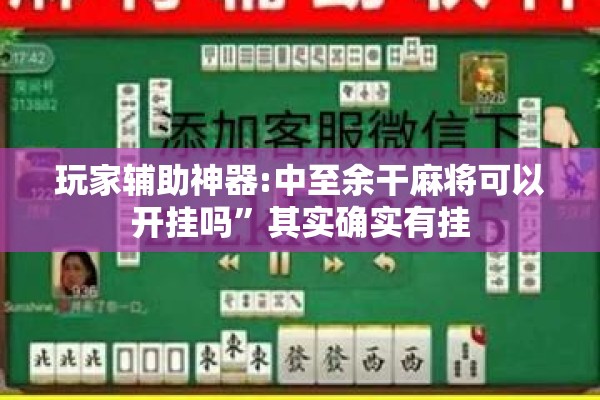玩家辅助神器:中至余干麻将可以开挂吗”其实确实有挂