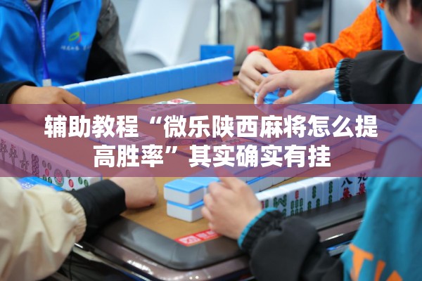 辅助教程“微乐陕西麻将怎么提高胜率”其实确实有挂