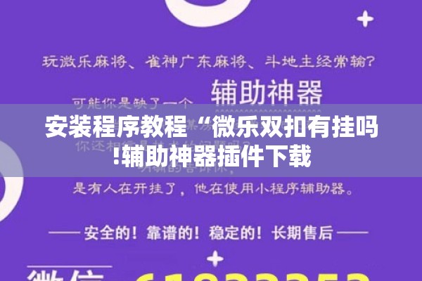 安装程序教程“微乐双扣有挂吗!辅助神器插件下载