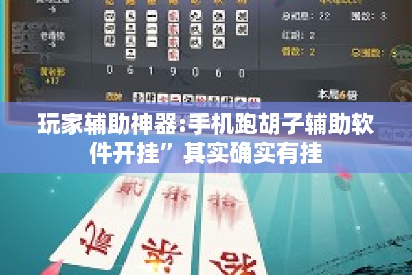 玩家辅助神器:手机跑胡子辅助软件开挂	”其实确实有挂
