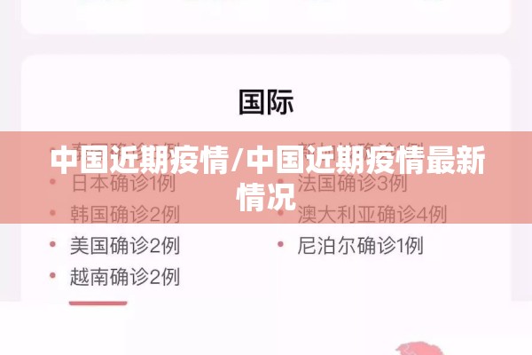 中国近期疫情/中国近期疫情最新情况