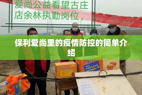 保利爱尚里的疫情防控的简单介绍