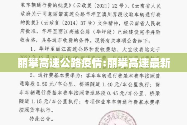 丽攀高速公路疫情:丽攀高速最新