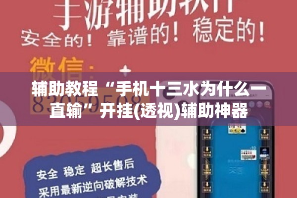 辅助教程“手机十三水为什么一直输	”开挂(透视)辅助神器