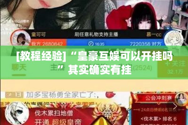 [教程经验]“皇豪互娱可以开挂吗	”其实确实有挂