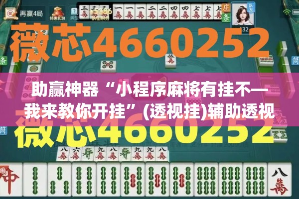 助赢神器“小程序麻将有挂不—我来教你开挂	”(透视挂)辅助透视教程