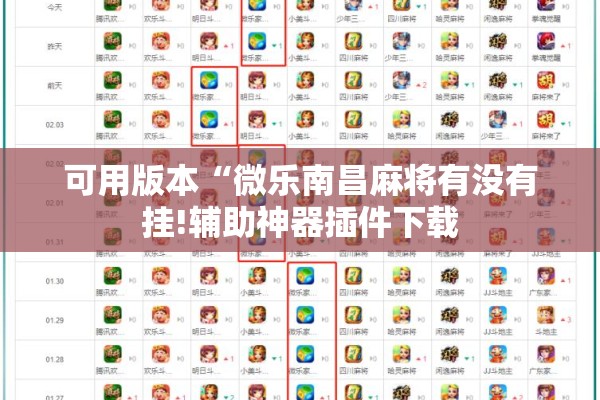 可用版本“微乐南昌麻将有没有挂!辅助神器插件下载