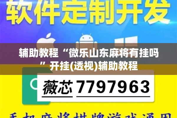 辅助教程“微乐山东麻将有挂吗”开挂(透视)辅助教程
