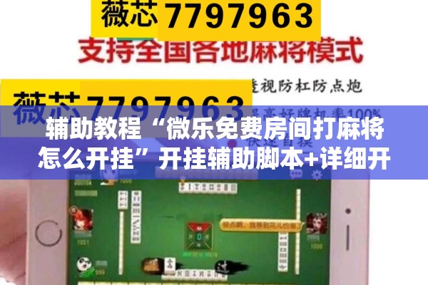 辅助教程“微乐免费房间打麻将怎么开挂”开挂辅助脚本+详细开挂安装教程