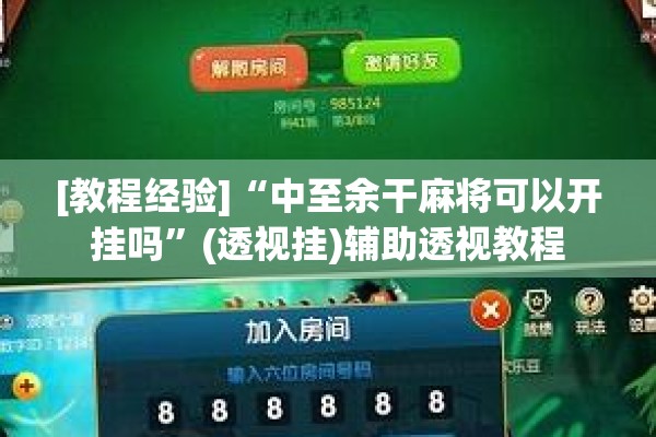 [教程经验]“中至余干麻将可以开挂吗”(透视挂)辅助透视教程
