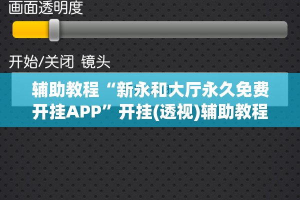 辅助教程“新永和大厅永久免费开挂APP”开挂(透视)辅助教程