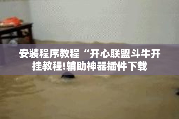 安装程序教程“开心联盟斗牛开挂教程!辅助神器插件下载