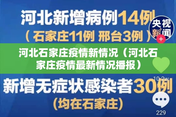 河北石家庄疫情新情况（河北石家庄疫情最新情况播报）
