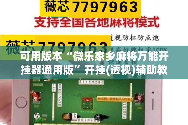 可用版本“微乐家乡麻将万能开挂器通用版”开挂(透视)辅助教程