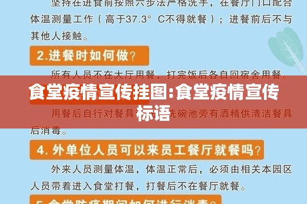 食堂疫情宣传挂图:食堂疫情宣传标语 食堂疫情宣传挂图:食堂疫情宣传标语