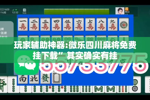 玩家辅助神器:微乐四川麻将免费挂下载”其实确实有挂