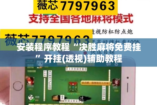 安装程序教程“决胜麻将免费挂”开挂(透视)辅助教程
