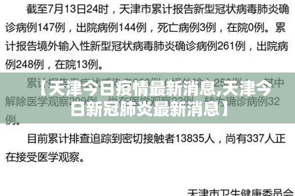 【天津今日疫情最新消息,天津今日新冠肺炎最新消息】