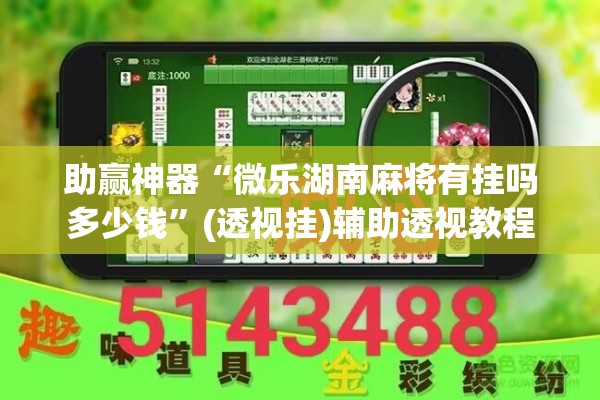 助赢神器“微乐湖南麻将有挂吗多少钱	”(透视挂)辅助透视教程