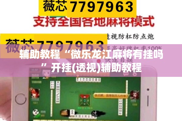 辅助教程“微乐龙江麻将有挂吗”开挂(透视)辅助教程