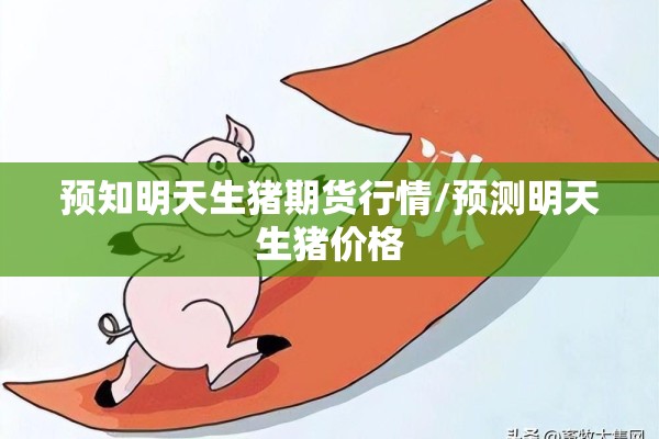 预知明天生猪期货行情/预测明天生猪价格