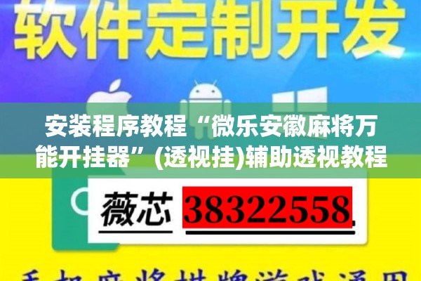 安装程序教程“微乐安徽麻将万能开挂器”(透视挂)辅助透视教程