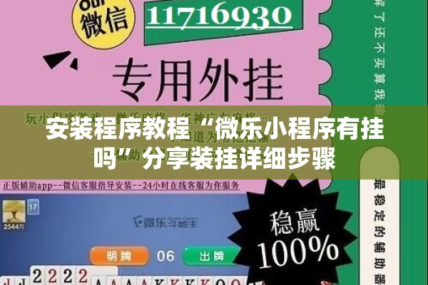 安装程序教程“微乐小程序有挂吗”分享装挂详细步骤