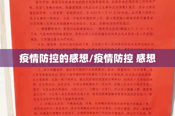 疫情防控的感想/疫情防控 感想 疫情防控的感想/疫情防控 感想