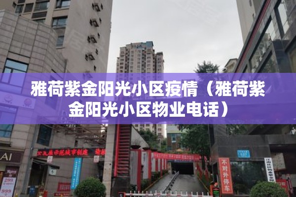 雅荷紫金阳光小区疫情（雅荷紫金阳光小区物业电话）