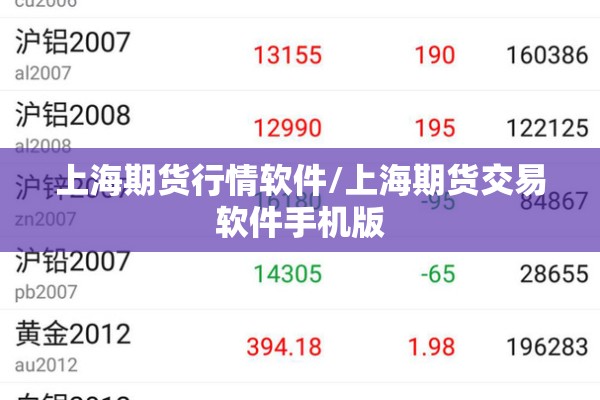 上海期货行情软件/上海期货交易软件手机版
