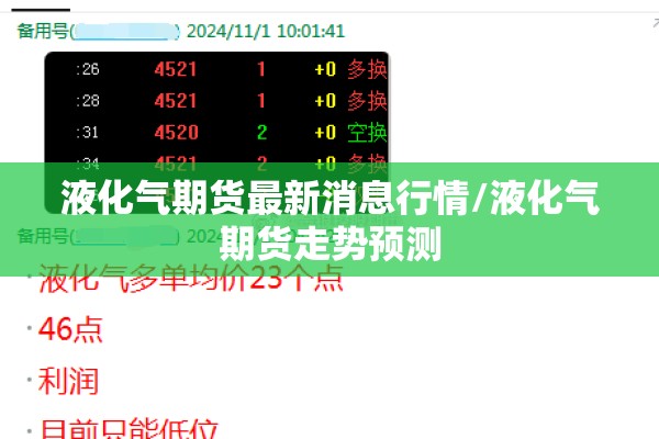液化气期货最新消息行情/液化气期货走势预测 液化气期货最新消息行情/液化气期货走势预测
