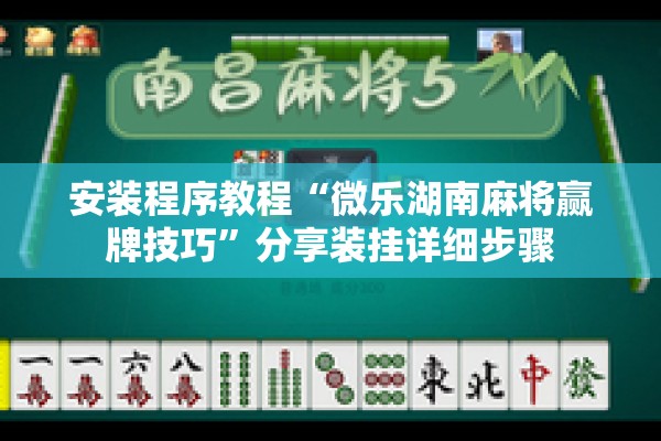 安装程序教程“微乐湖南麻将赢牌技巧	”分享装挂详细步骤