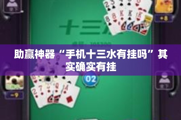 助赢神器“手机十三水有挂吗”其实确实有挂