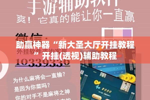 助赢神器“新大圣大厅开挂教程	”开挂(透视)辅助教程