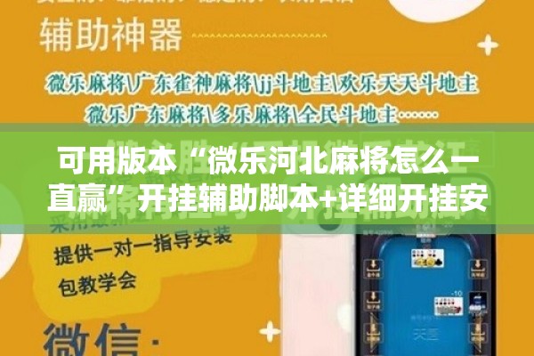 可用版本“微乐河北麻将怎么一直赢”开挂辅助脚本+详细开挂安装教程