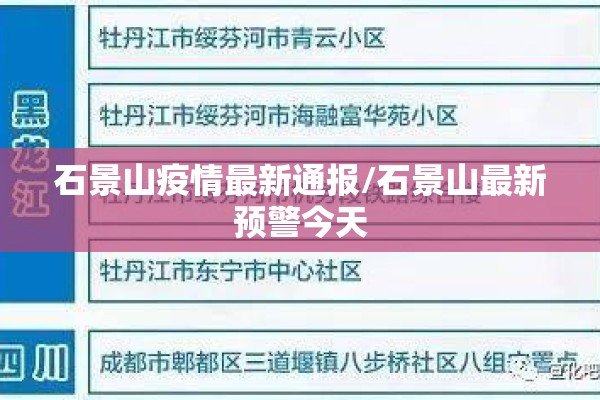 石景山疫情最新通报/石景山最新预警今天