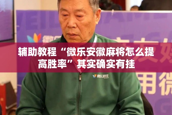 辅助教程“微乐安徽麻将怎么提高胜率”其实确实有挂
