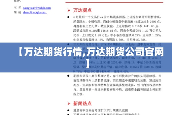 【万达期货行情,万达期货公司官网】