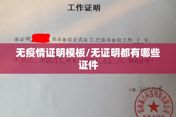 无疫情证明模板/无证明都有哪些证件