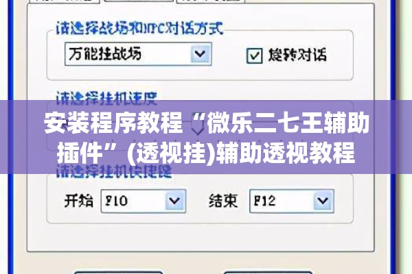 安装程序教程“微乐二七王辅助插件	”(透视挂)辅助透视教程