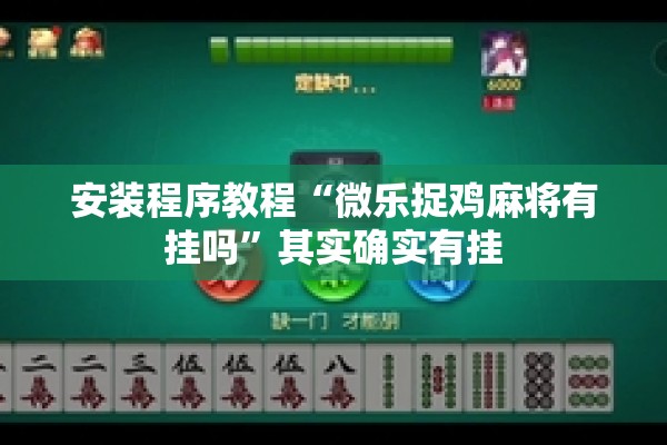 安装程序教程“微乐捉鸡麻将有挂吗	”其实确实有挂