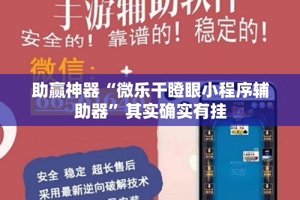 助赢神器“微乐干瞪眼小程序辅助器”其实确实有挂