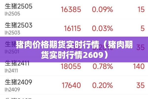 猪肉价格期货实时行情（猪肉期货实时行情2609）