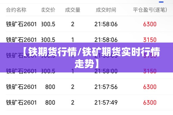 【铁期货行情/铁矿期货实时行情走势】 【铁期货行情/铁矿期货实时行情走势】