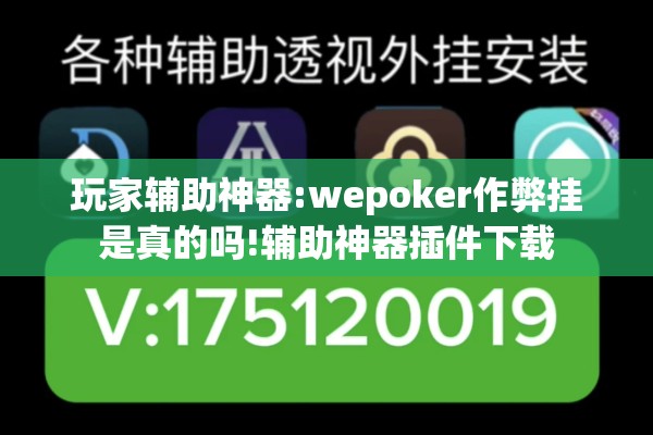 玩家辅助神器:wepoker作弊挂是真的吗!辅助神器插件下载