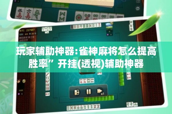 玩家辅助神器:雀神麻将怎么提高胜率	”开挂(透视)辅助神器