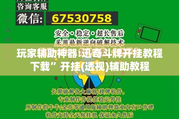 玩家辅助神器:迅奇斗牌开挂教程下载”开挂(透视)辅助教程