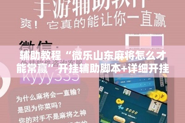 辅助教程“微乐山东麻将怎么才能常赢”开挂辅助脚本+详细开挂安装教程