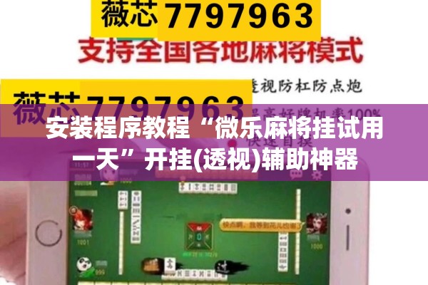 安装程序教程“微乐麻将挂试用一天	”开挂(透视)辅助神器